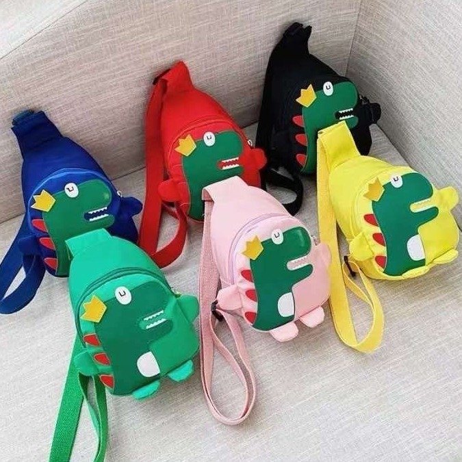 Children's wholesale new dinosaur crossbody bag for boys and girls, unisex casual sports cartoon shoulder bag