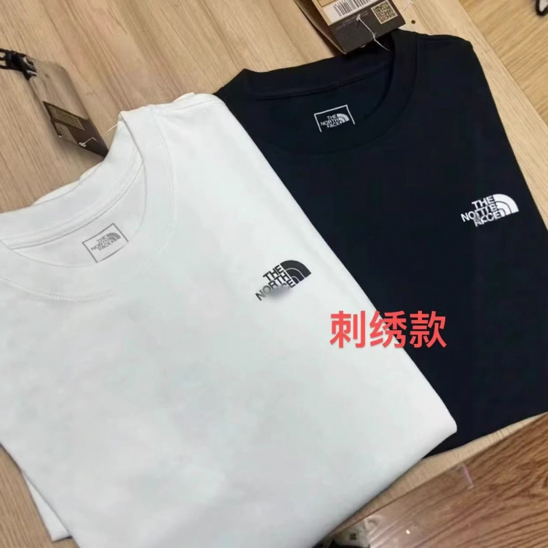 Cross-Border North Face Embroidered T-Shirt for Men and Women, Summer Heavy-Duty Trendy Embroidered Short-Sleeve Casual Versatile Couple Style Factory Direct Cross-Border North Face Embroidered T-Shirt for Men and Women, Summer Heavy-Duty Trendy Embroidered Short-Sleeve Casual Versatile Couple Style Factory Direct