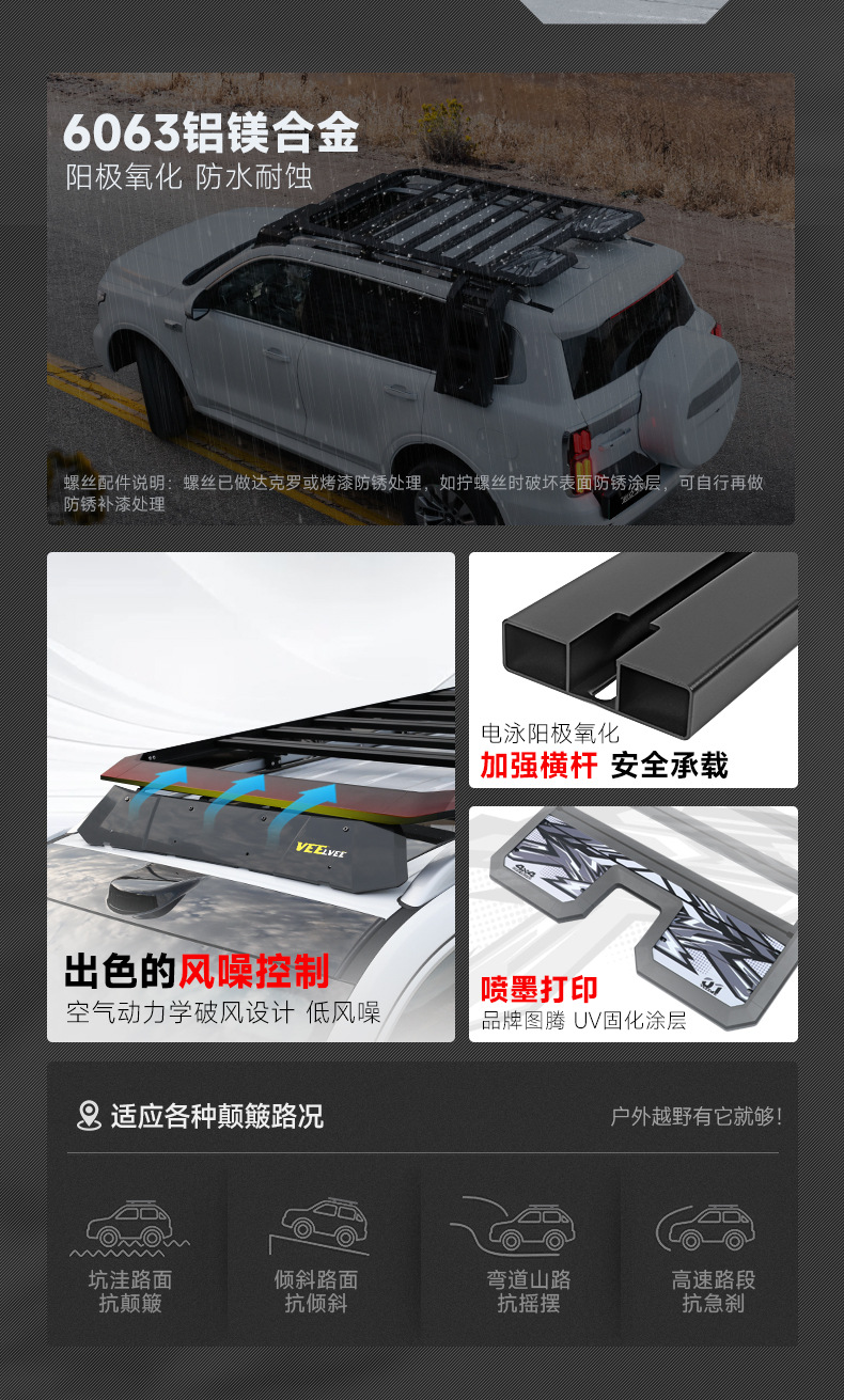 Tank 500 Roof Rack Ladder Modification Wind Expansion Platform Spoiler Side Tent Dedicated for Backpacks