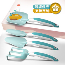 儿童户外种植花园铲子翻土耙跨境热销新品园林三件园艺小工具套装