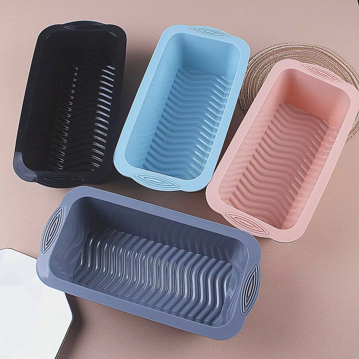 Molde de pastel Caja de tostadas rectangular de silicona Molde de pastel de pan largo Molde de horneado de bricolaje