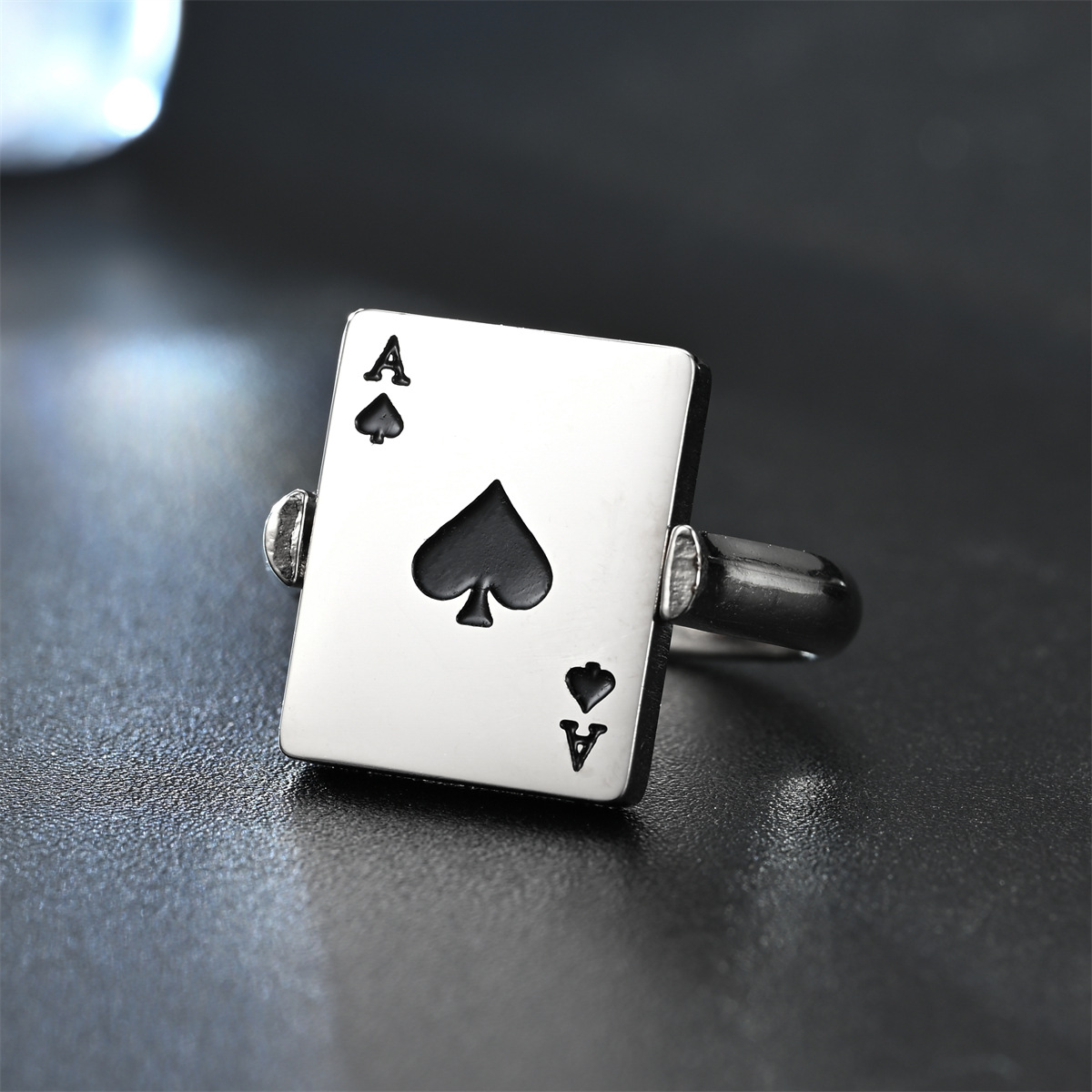 Fashion Poker Stainless Steel Rings Plating Stainless Steel Rings