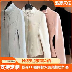 露lu同款春季新款休闲百搭经典紧身显瘦外套女舒暖立领修身外套女