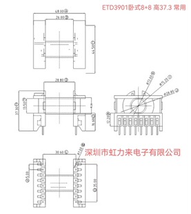 �Ǽ� ETD39��ʽ8+8 ��37.3 �ž�30.6 ETD39 EC39 ER39 ����Ҏ��