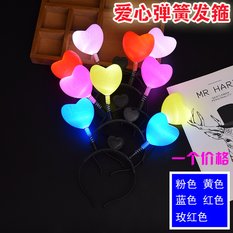 Concierto de apoyo accesorios luminosos toque de cabeza corn de ciervo corn de buey corn de cabello bandas de lámpara orejas de conejo corona al por mayor