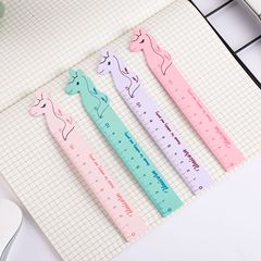 Wooden Unicorn Student Stationery Wood Ruler Cute Cartoon Creative Student Drawing Ruler Manufacturer Wholesale
