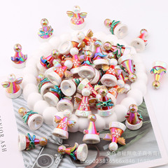 ペイントUVメッキクリスマス帽子ストレートホールアクリル散珠DIYビーズペン携帯電話チェーンキーホルダーアクセサリー部品