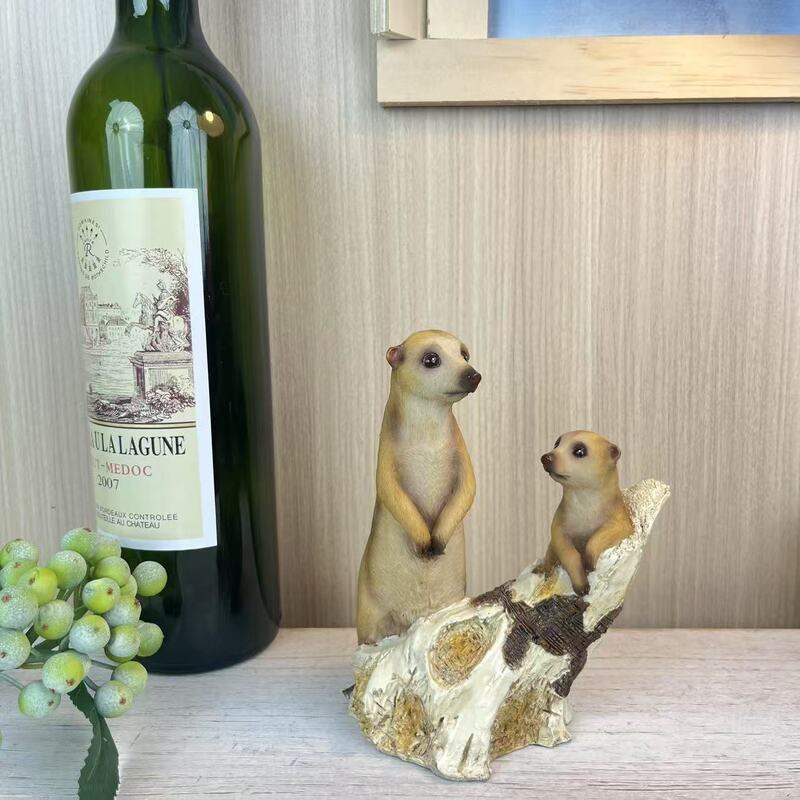 Cute Animal Resin Crafts Sculptures, Desktop Bookcases, Wine Cabinets, Entrance Hall Creative Handmade Decorations