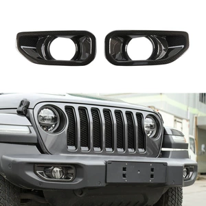 18-22 Jeep Wrangler JL duman lampası çərçivəsi karbon lifli qırmızı bəzək