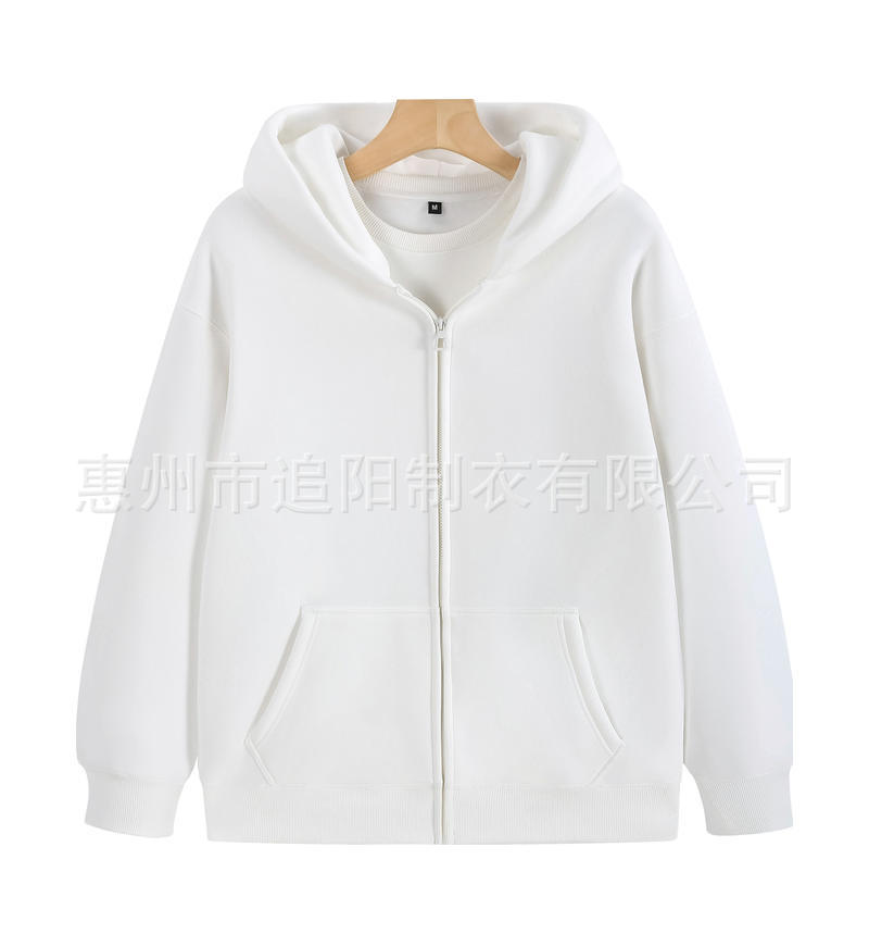 Otoño y invierno con capuz cardigan con cremallera suéter logotipo impreso personalizado hombre y mujer ropa corporativa ropa de trabajo ropa de equipo personalizada