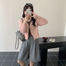 ��ɫV��ë������Ů2025�＾�¿���Ƹ�˫������֯�����̿����º�