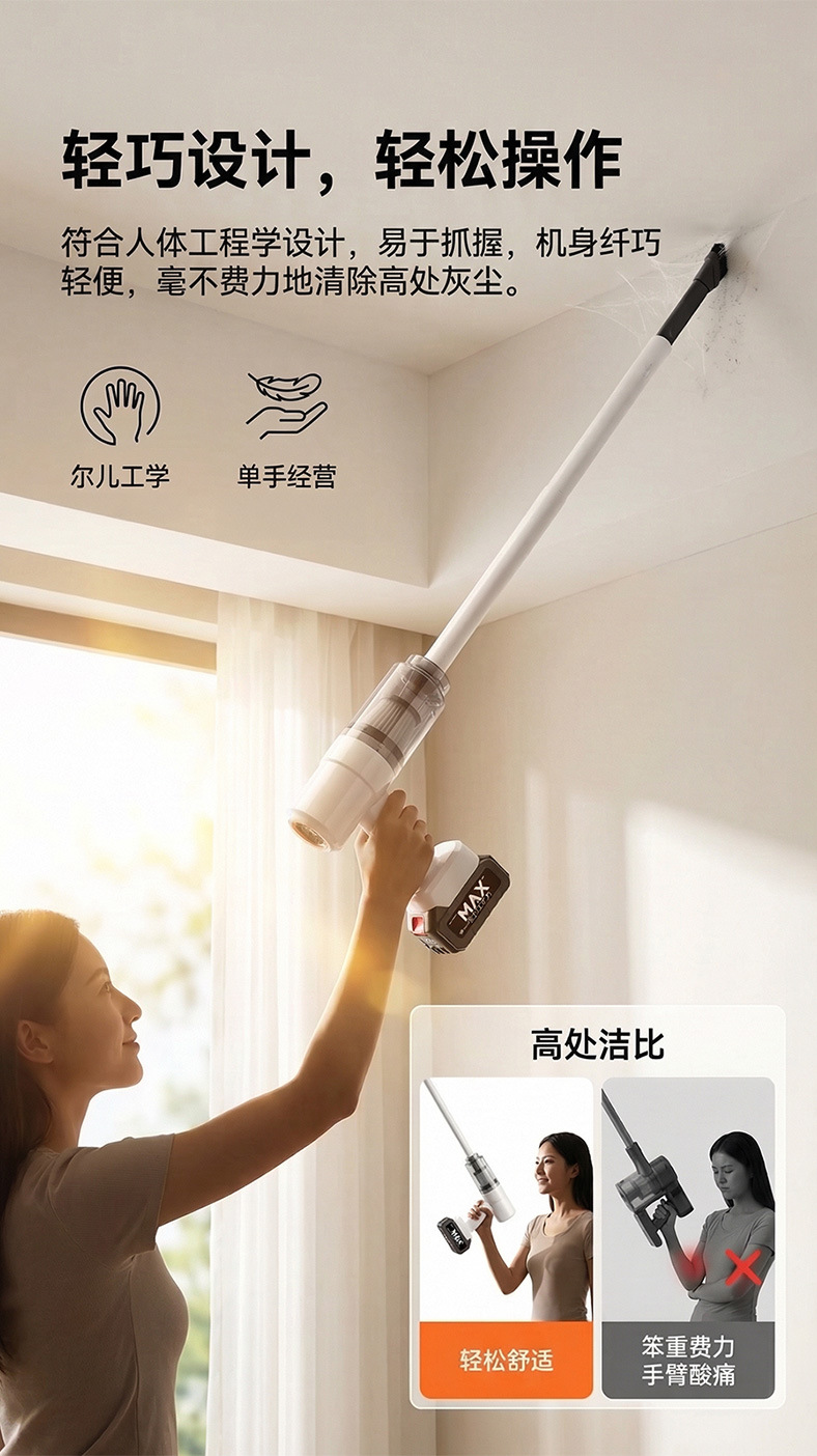 Car Vacuum Cleaner, Wireless Handheld, Dual-Purpose for Car and Home, High-Power, Portable, Pet Hair Suction, Car Supplies, Wireless and Portable