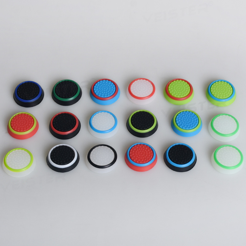 Ps4 Joystick Caps Ps3 Ps5 Game Controller Anti-Slip Caps Series X Joystick Mushroom Head Dual-Color Controller Silicone Caps