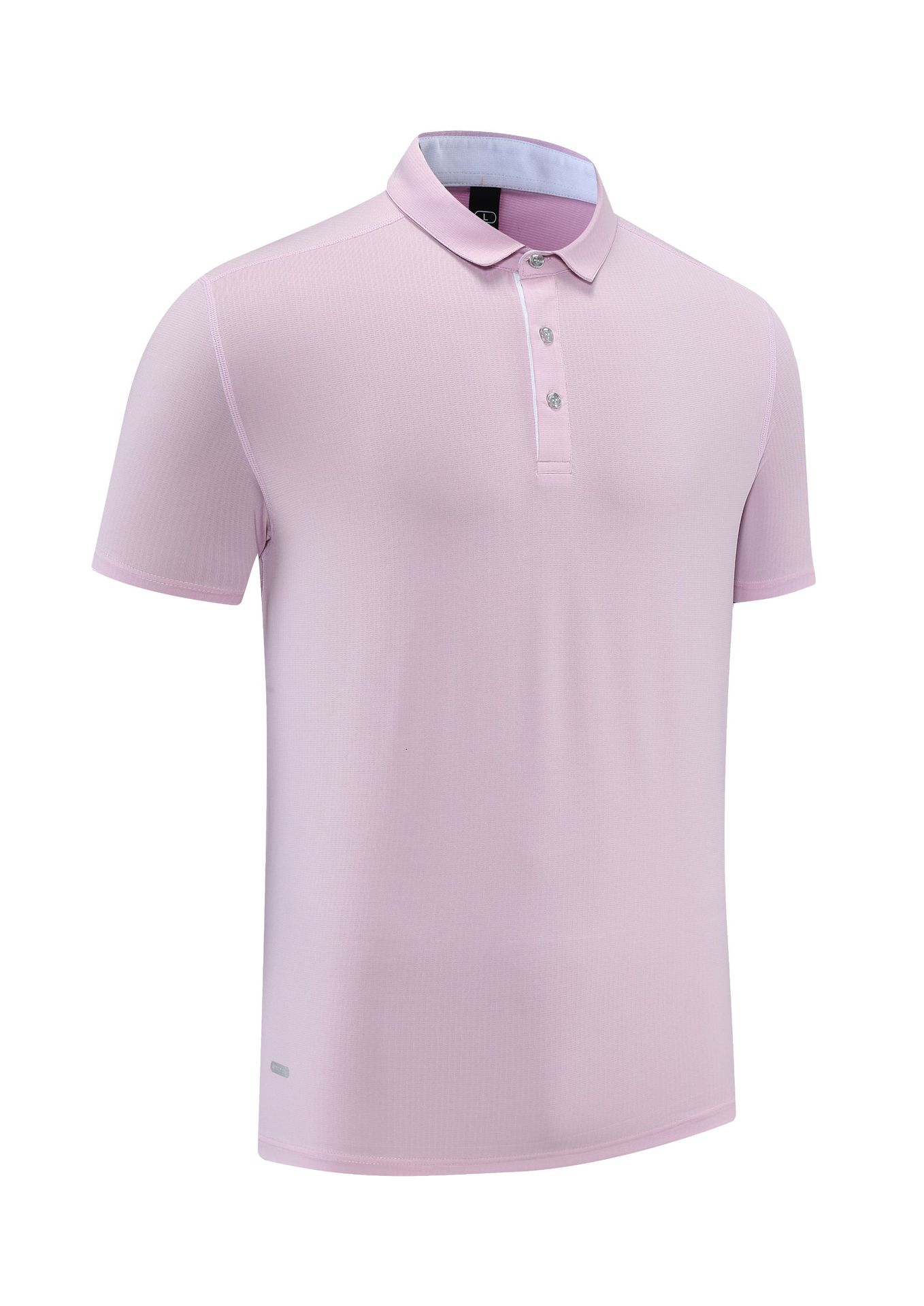 Nueva versión ligera de color sólido de secado rápido deportes de manga corta de verano de cuatro agujas de seis líneas de solapa de textura absorbente de sudor Polo de golf