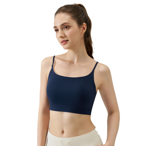 NF Leica Bare Sensation Spring and Autumn Sports Bra for Women - High-End Fine Shoulder Straps Yoga Strap Fixed Cup Fitness Bra