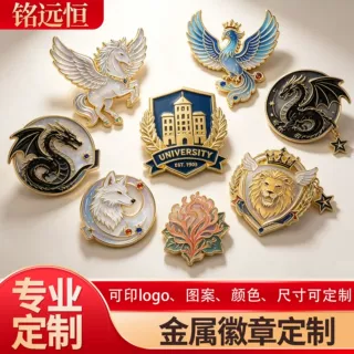 烤漆金属徽章定制异形珐琅胸针校徽活动纪念章文创礼品徽章二次元