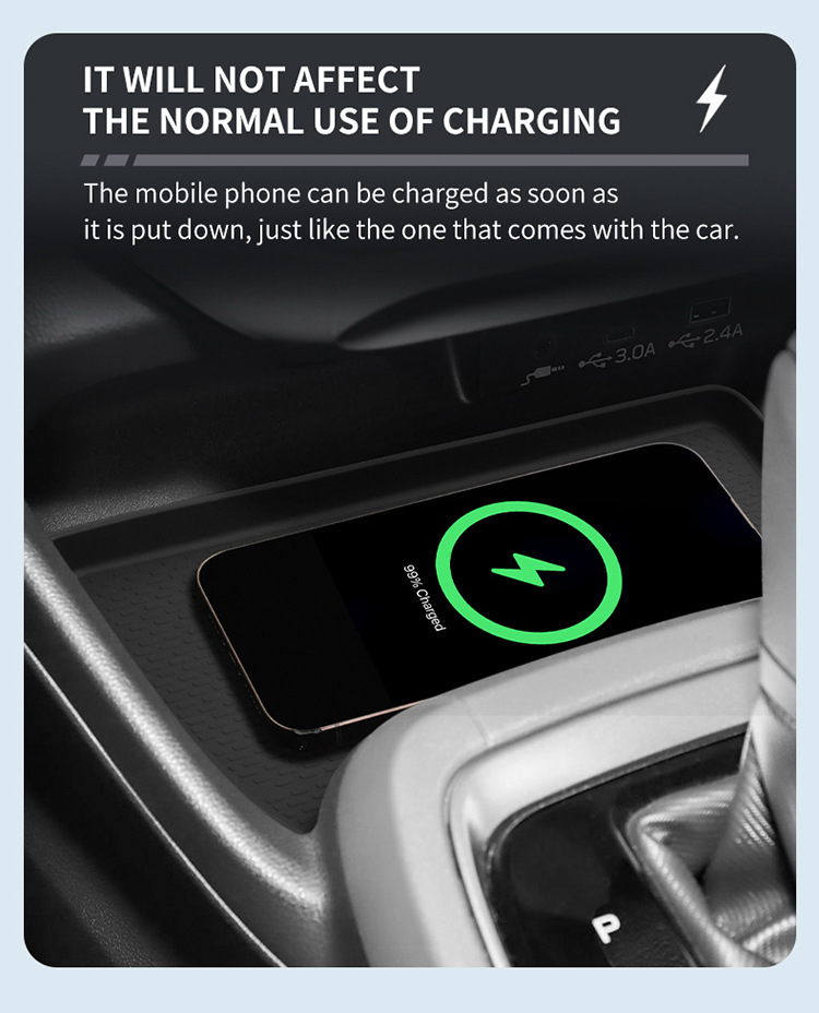 Suitable for 25 Subaru Crosstrek Central Control Wireless Charging Silicone Anti-Slip Mat Car Supplies Modification