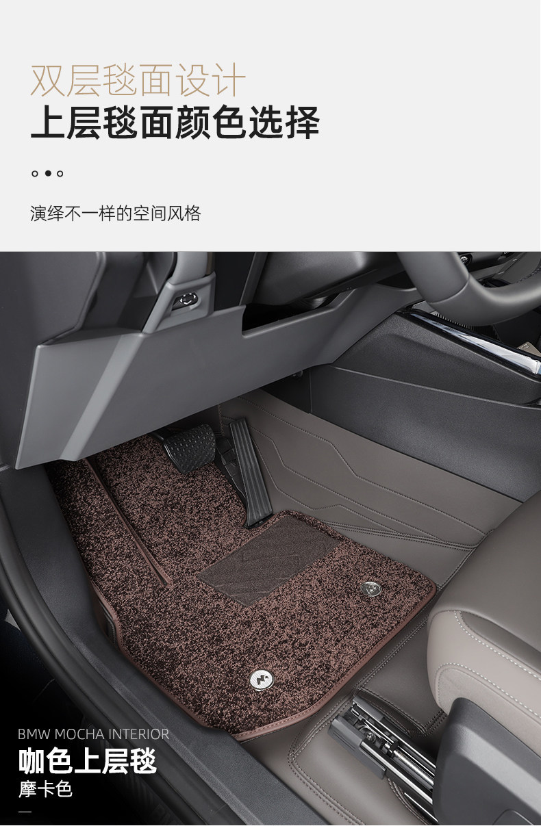 Suitable for BMW X1, X3, X5, M4, X7, I3 series, 2 series, 5 series, 7 series, 360 aviation soft wrap full coverage car floor mats