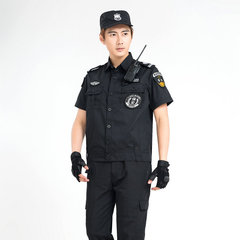 Summer black thin sweat-proof breathable security jacket short-sleeve male security uniform manufacturer wholesale