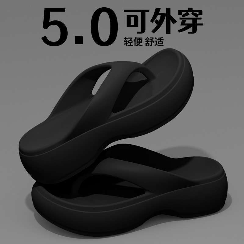 Thick-soled flip-flops women's summer wear 2025 new beach non-slip easy-to-break sandals women's summer Thick-soled flip-flops women's summer wear 2025 new beach non-slip easy-to-break sandals women's summer