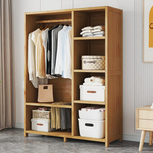 Children's Wardrobe Storage Simple Home Bedroom Curtain Wardrobe Rental Room Single Dormitory Small Apartment Assembled Wardrobe