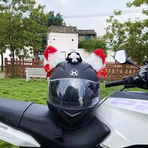 Creative Helmet Motorcycle Plush Stereo Ears Decoration Riding Accessories