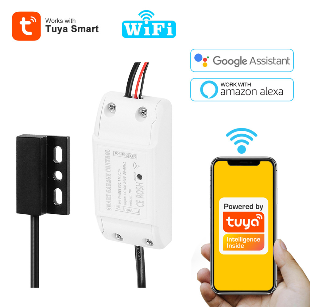 涂鸦Tuya智能wifi模块手机远程遥控语音控制定时电动车库门控制器