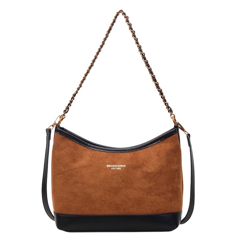 Bolsa de cadena transfronteriza retro esmerizado bolso de braza para mujeres otoño y invierno 2025 nuevo estilo versátil bolso de hombro de viaje