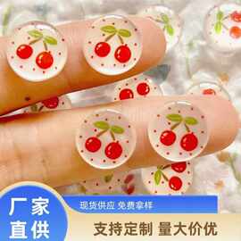 波点樱桃卡通暗眼珠光蘑菇纽扣儿童毛衣开衫扣幼儿园DIY手工装饰