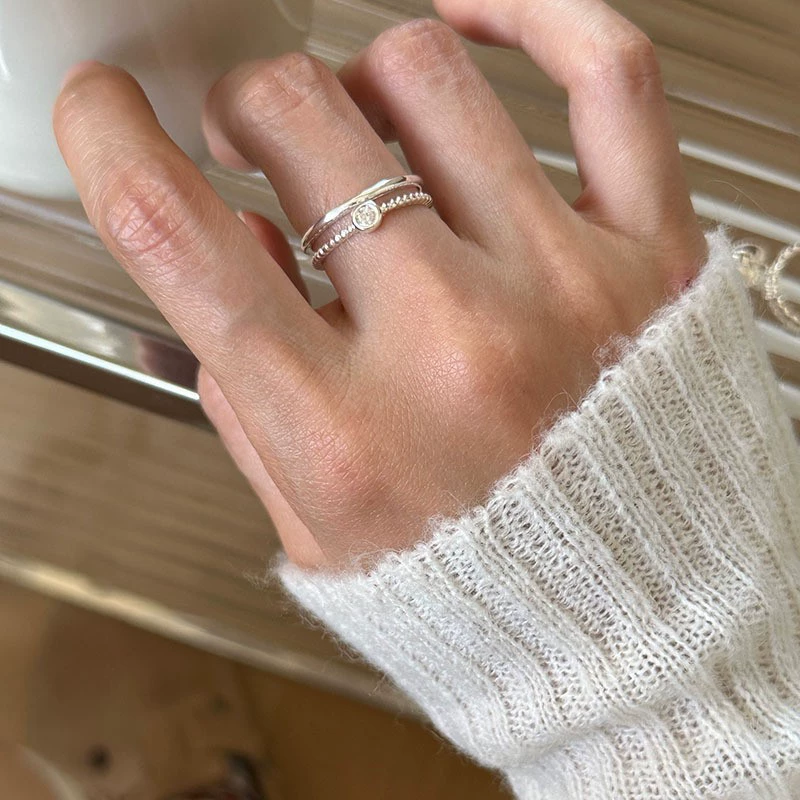 Accessory, nail decoration, small design ring, elastic strap, high-quality style, simple and elegant design