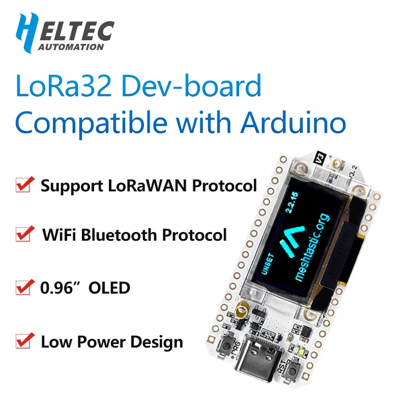 Плата разработчика LoRa32 SX1262 ESP32-S3 OLED Heltec V3 Meshtastic