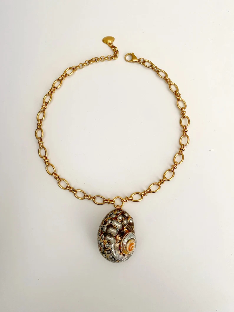 70g Weight 18K Gold Plated Plating Material Shell Pendant Material Pendant Necklace Classification rope, Titanium Steel Chain Material 1 Piece Quantity Holiday, Beach Occasion rope, Shell, Titanium Steel Material Shell Pattern Women's Gender Casual, Beach Style Casual Beach Shell 18K Gold Plated Rope Shell Titanium Steel Wholesale Pendant Necklace 6
