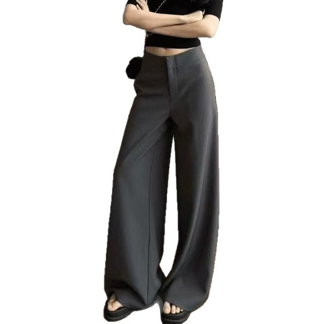 Pantalones de traje de moda de estilo antiguo, temperamento delgado, diseño de pantalones casuales de primavera y verano nuevos pantalones sueltos retro