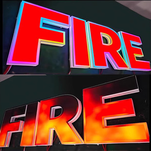 Led Export Colorful Letters Rgb Full-Color Letters Customized Internet Celebrity Luminous Letters Bar Background Wall Sign Letters Billboard
