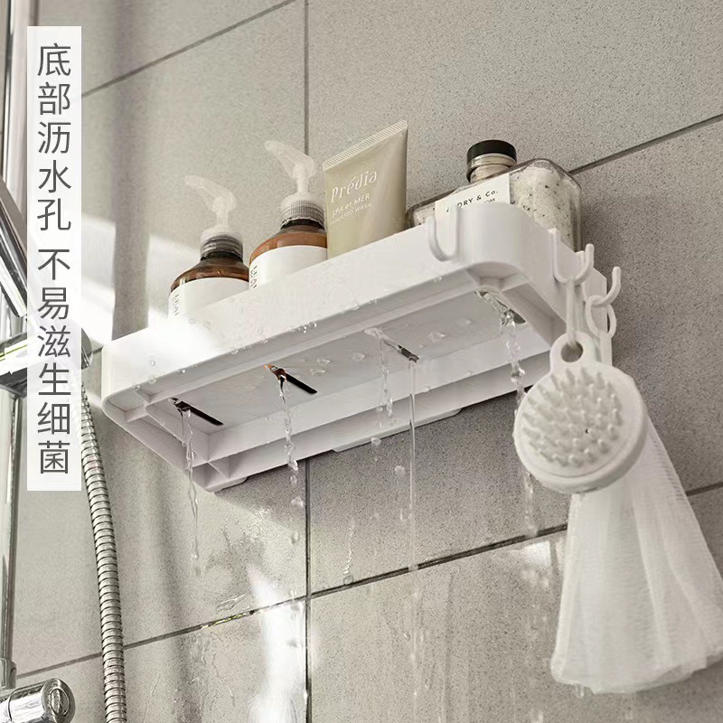 跨境贴标厨房调料置物架浴室置物架壁挂式免打孔多层调味品收纳架