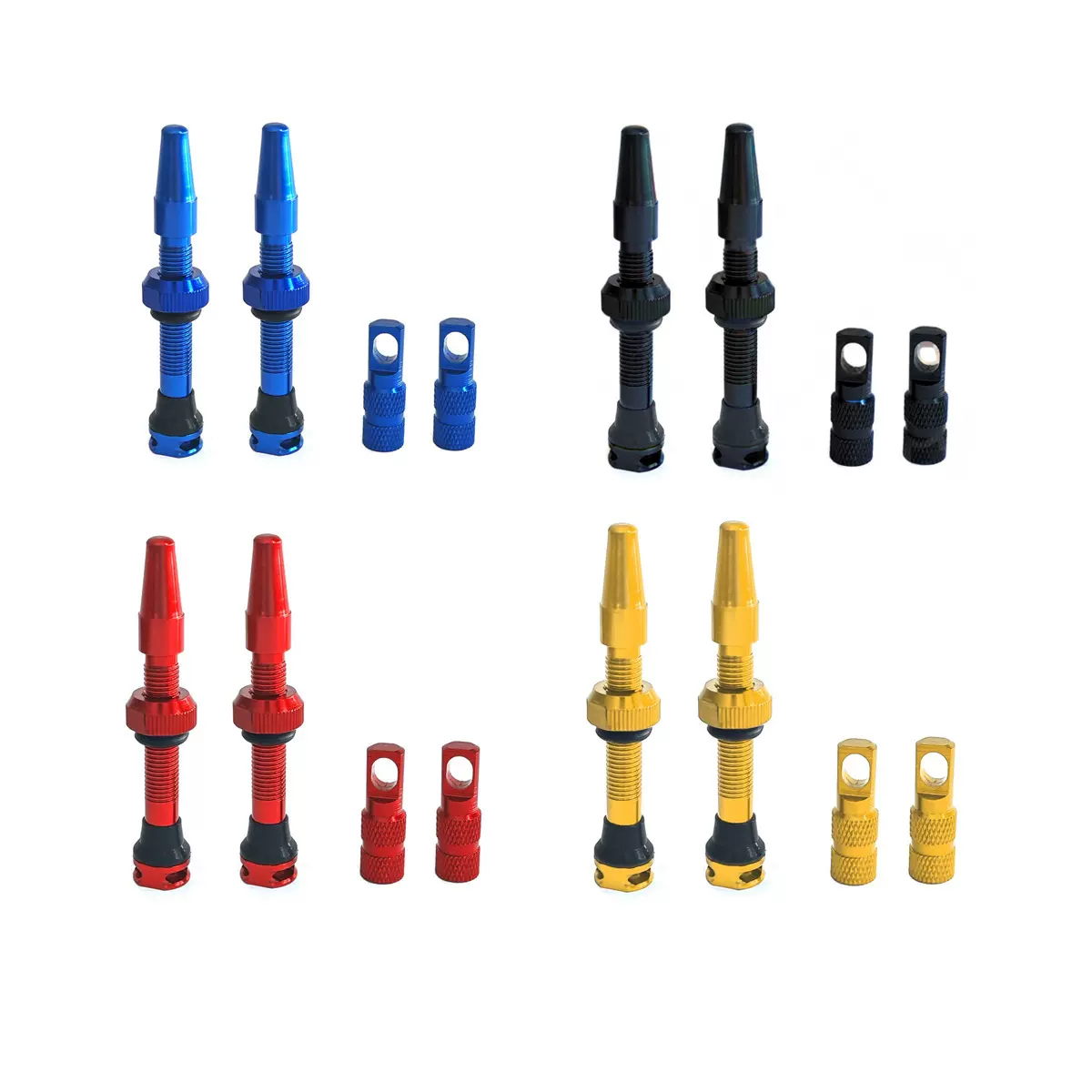 自行车真空气嘴2个一套带阀芯拆卸工具防补胎液倒流cnc轮胎气门嘴