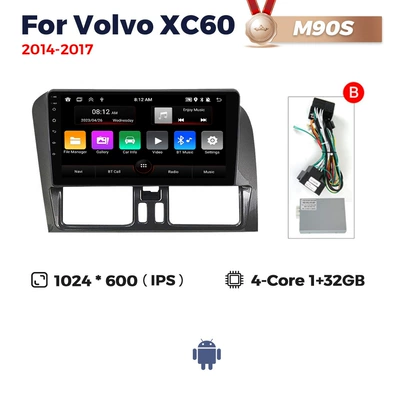 Applicable to Volvo 14-17 Volvo XC60 Android large screen car navigation carplay cross-border exclusive (DVD Navigation) - m90s-1-32-quad-core-wifi-edition