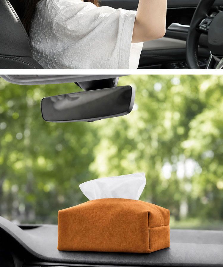 Magnetic car-mounted tissue box, roof-mounted tissue dispenser, sunroof in-car automotive accessory, strong magnetic storage for the front row
