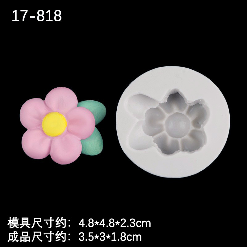 Aromaterapia fragante piedra tridimensional flor decoración pastel decoración yeso chocolate fondant epoxi molde de silicona