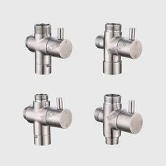 304ステンレス分水器シャワー一進二出三方分水弁4/6分内外糸交換弁