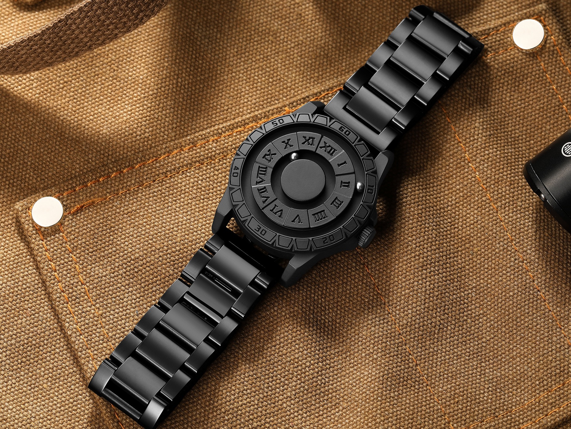 Reloj de pulsera impermeable de levitación magnética unisex_voghion.com