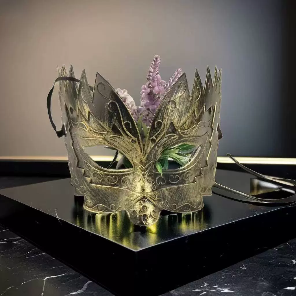 Bronze antique metal mask, halloween