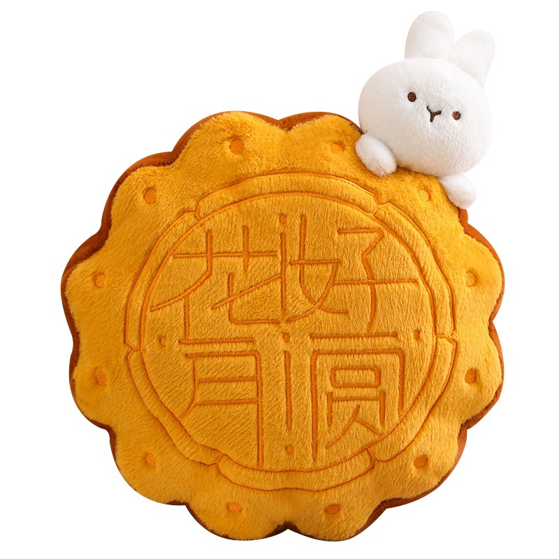 Simulación de pastel de luna almohada lindo conejo muñeca capibara pequeño colgante juguete de peluche muñeca regalo del Festival del Medio Otoño