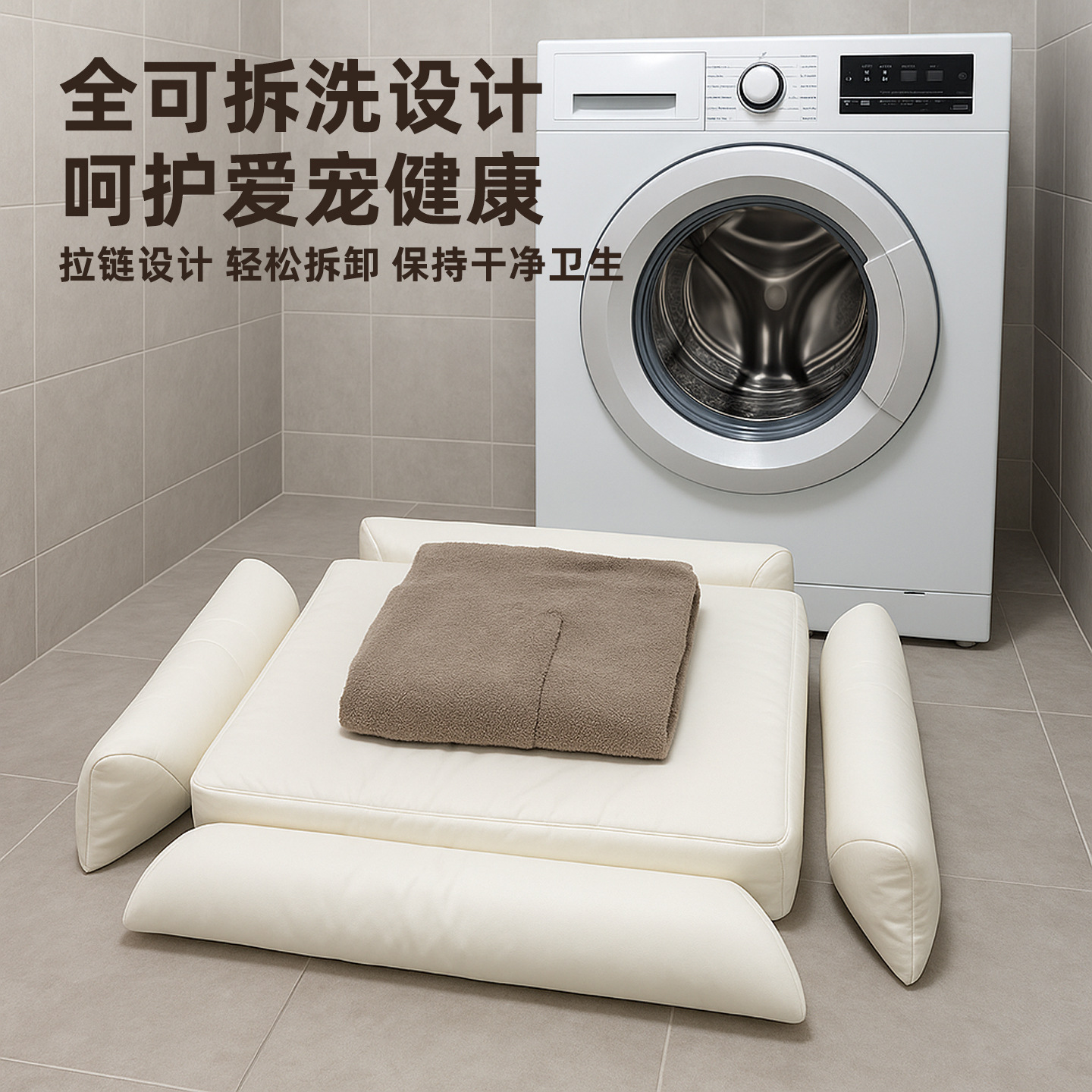 Cama rectangular personalizada para mascotas 2025, sofá cama para perros, colchoneta para mascotas image 4