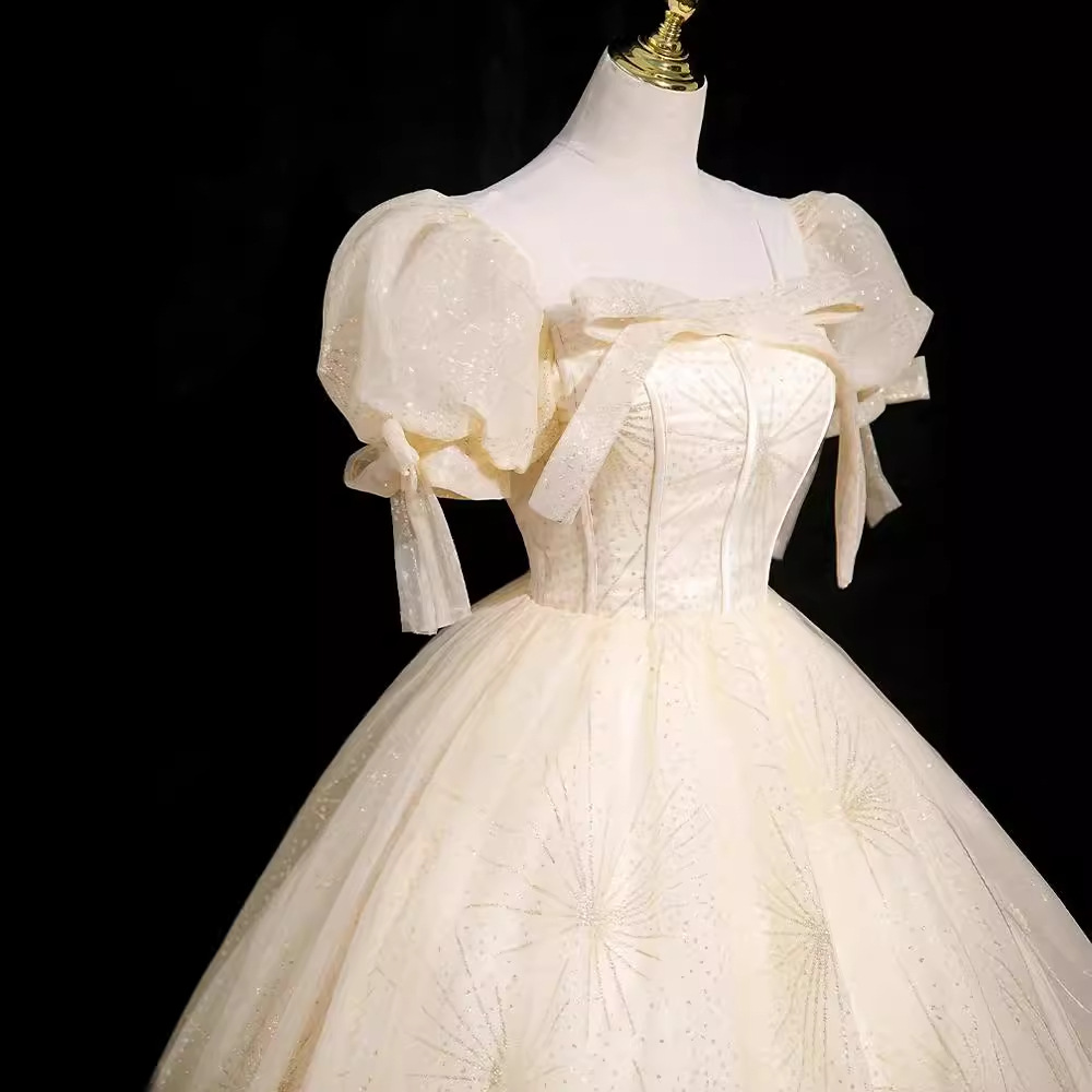 Vestido de noche de lujo ligero de gama alta nicho de música vocal examen de belleza rendimiento de la princesa en fuga de vestido de adulterio de mujer