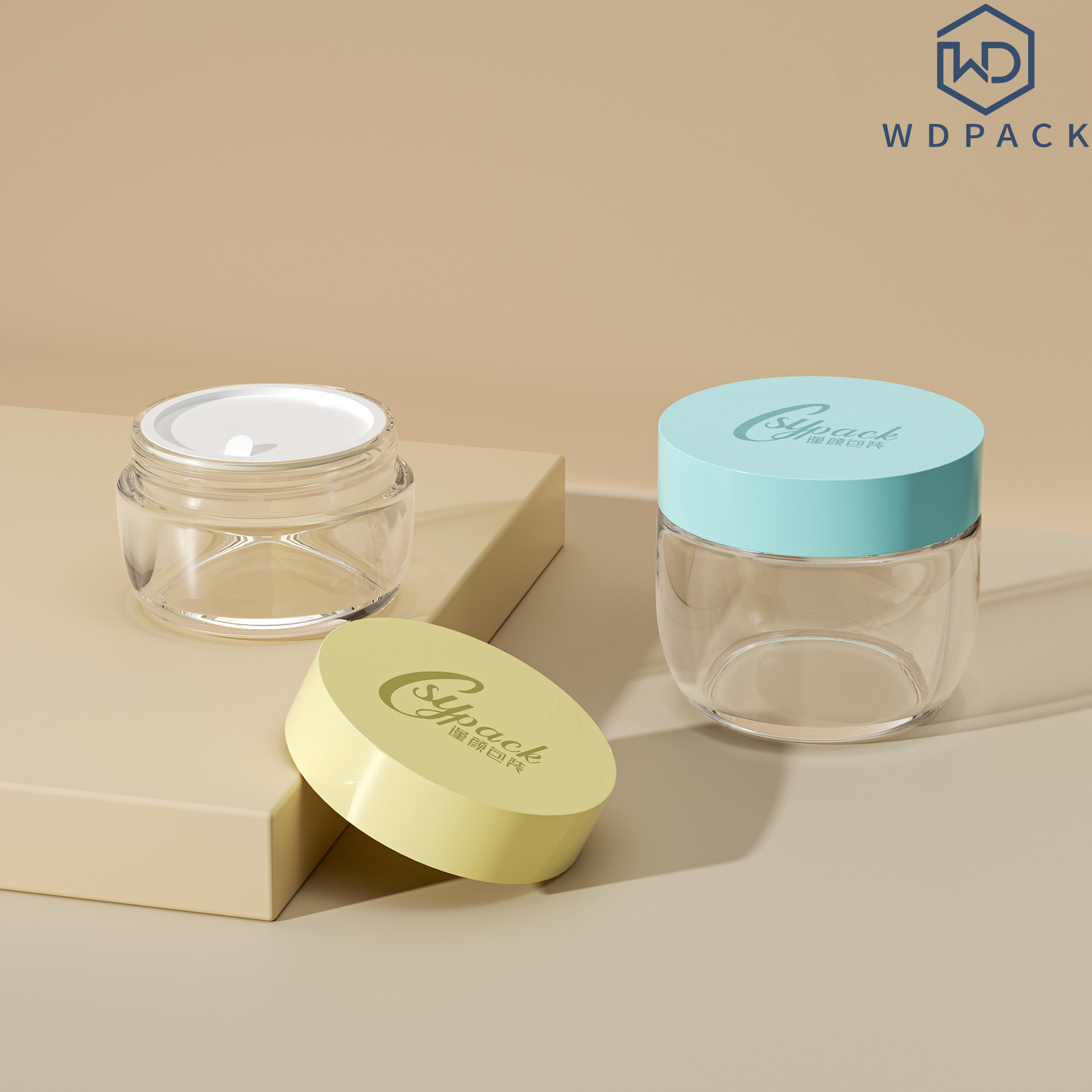 30g膏霜罐子60g眼霜瓶注塑pet小容量便携化妆护肤品塑料包材厂家