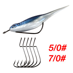 特殊長柄加強曲柄鈎路亞鈎寬腹鈎德州釣組軟餌軟蟲鈎海釣鈎