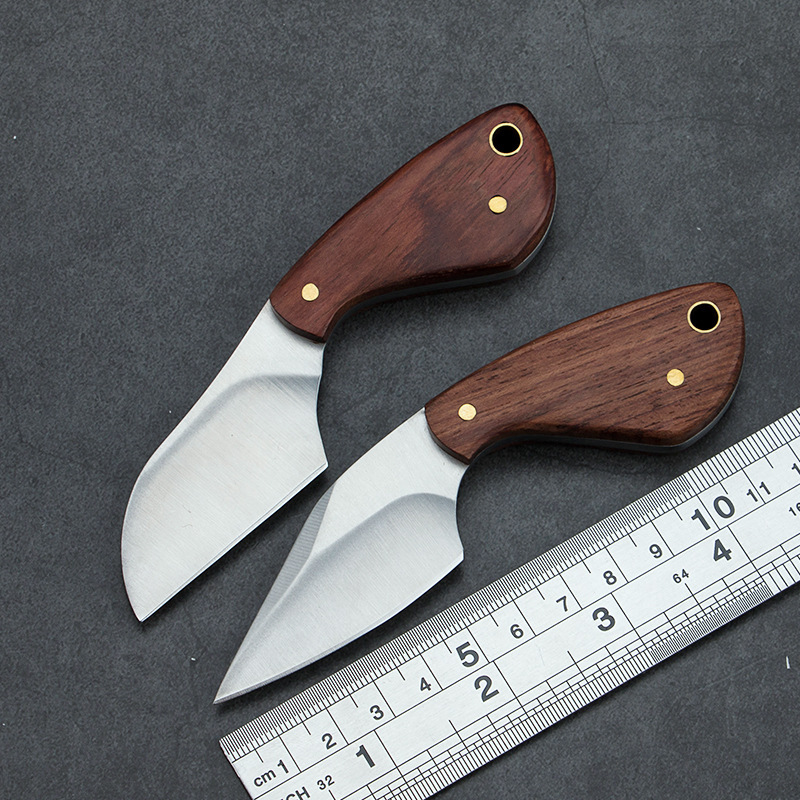 户外不锈钢小直刀袖珍口袋小刀迷你菜刀便携防身小刀水果刀带牛津