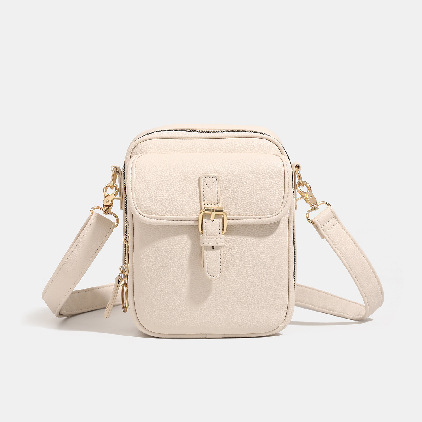 Nuevo bolso de hombro de PU, bolso de mensajero unisex, bolso de almacenamiento moderno, bolso cruzado informal, bolso para teléfono móvil, tarjetero y monedero