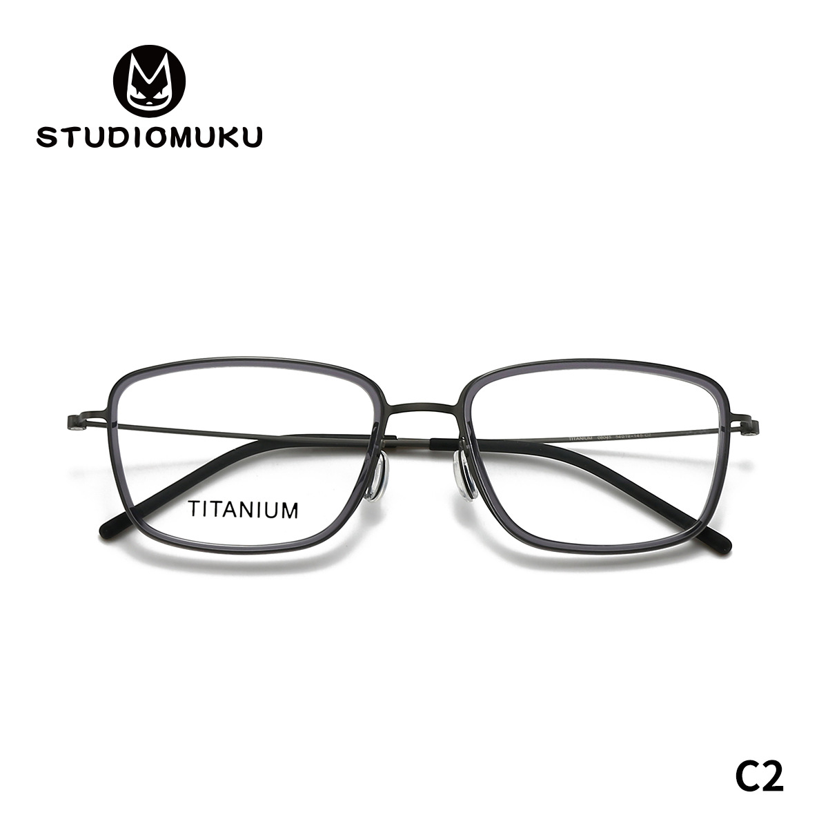 STUDIOMUKU gafas de madera cool solo gafas de diseño pequeño cuadrado retrógrado cómodos marco de gafas cuadradas